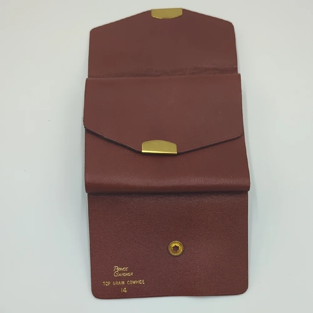 Vintage Prince Men's Gardner Key Case Brown Leather 3 inch Top Grain Cowhide 14